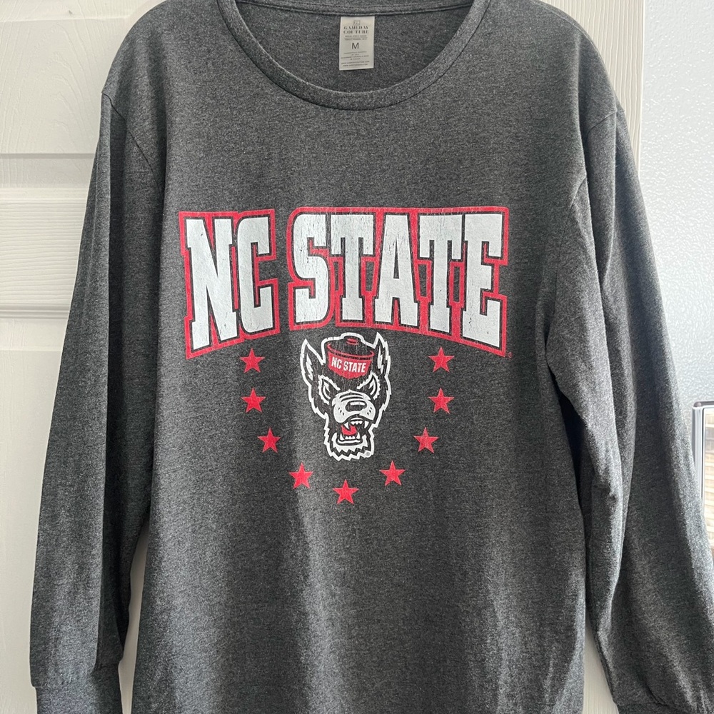 Gray NC State Long Sleeve Tee